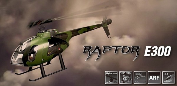 Thunder Tiger Helikopter Raptor E300 MD Flybarless ARTF