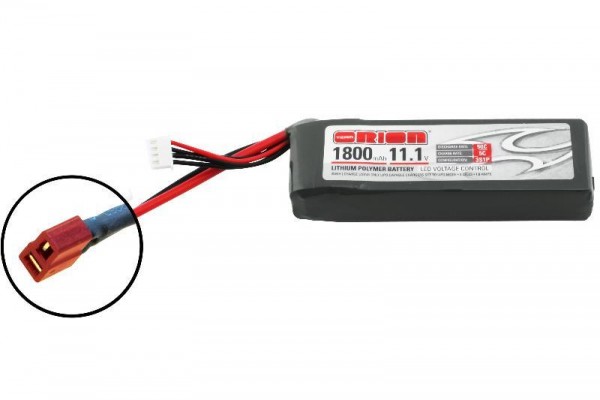 Team Orion LiPo 1800 3S 11,1V 50C Deans m. LED Kontrollllampe