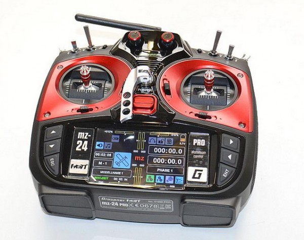 Fernsteuerungs-Set mz-24 PRO, DE, 12-Kanal & Empfänger GR-18 & micro-SD Karte