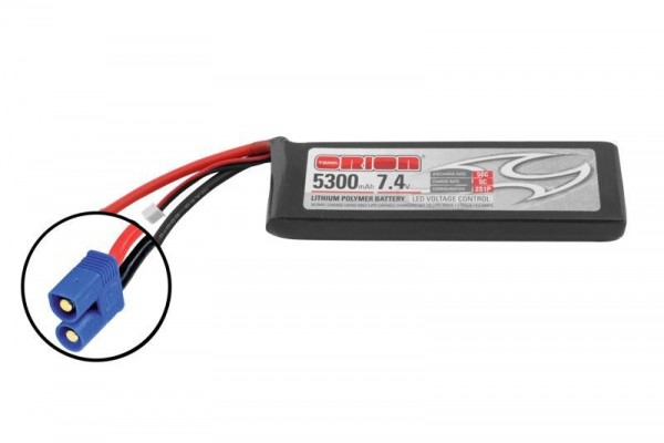 Team Orion LiPo 5300 2S 7,4V 50C EC3 m. LED Kontrollllampe